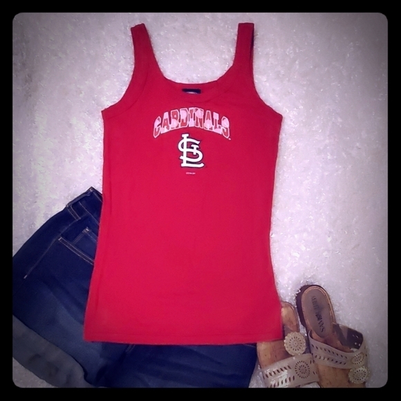 St. Louis Cardinals Baseball Red Women's Tank Top - Picture 1 of 2